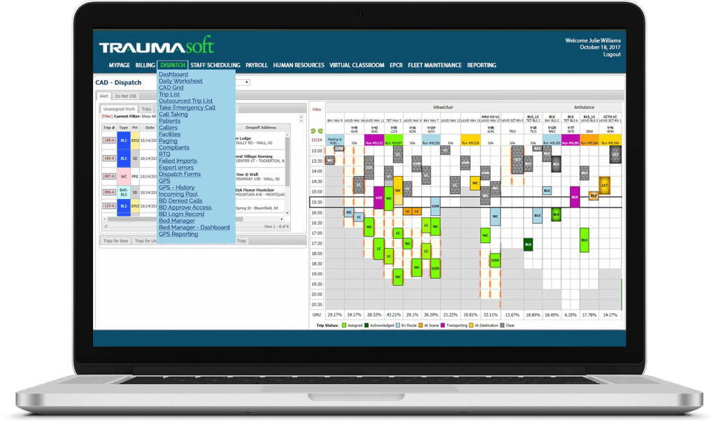 EMS Computer Aided Dispatch (CAD) Software TraumaSoft EMS System